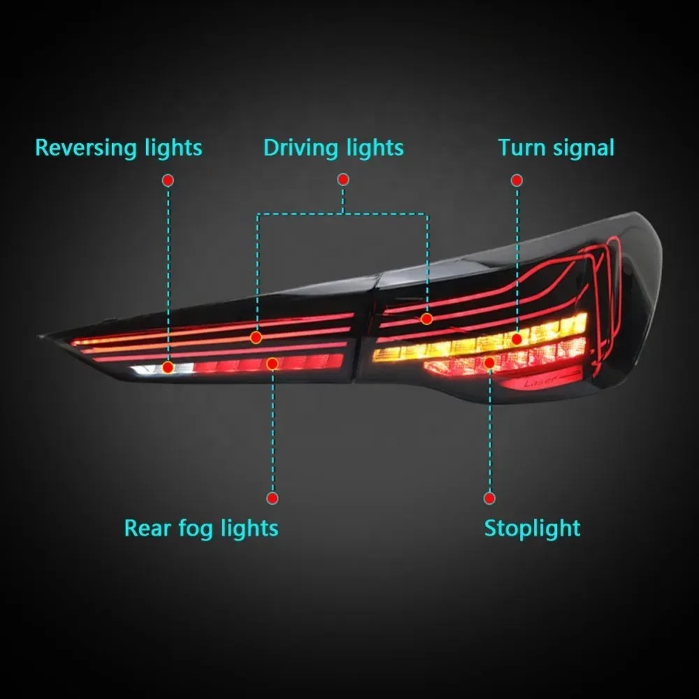 For 4 Series CSL 20-23 Tail Light Assemblies M4 Modified DRL Rear Taillight Flowing Turn Signal Floating Line Car Lamp